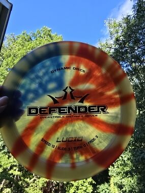 Defender Lucid Overstable Distance Driver - Red/Blue Tie-Dye